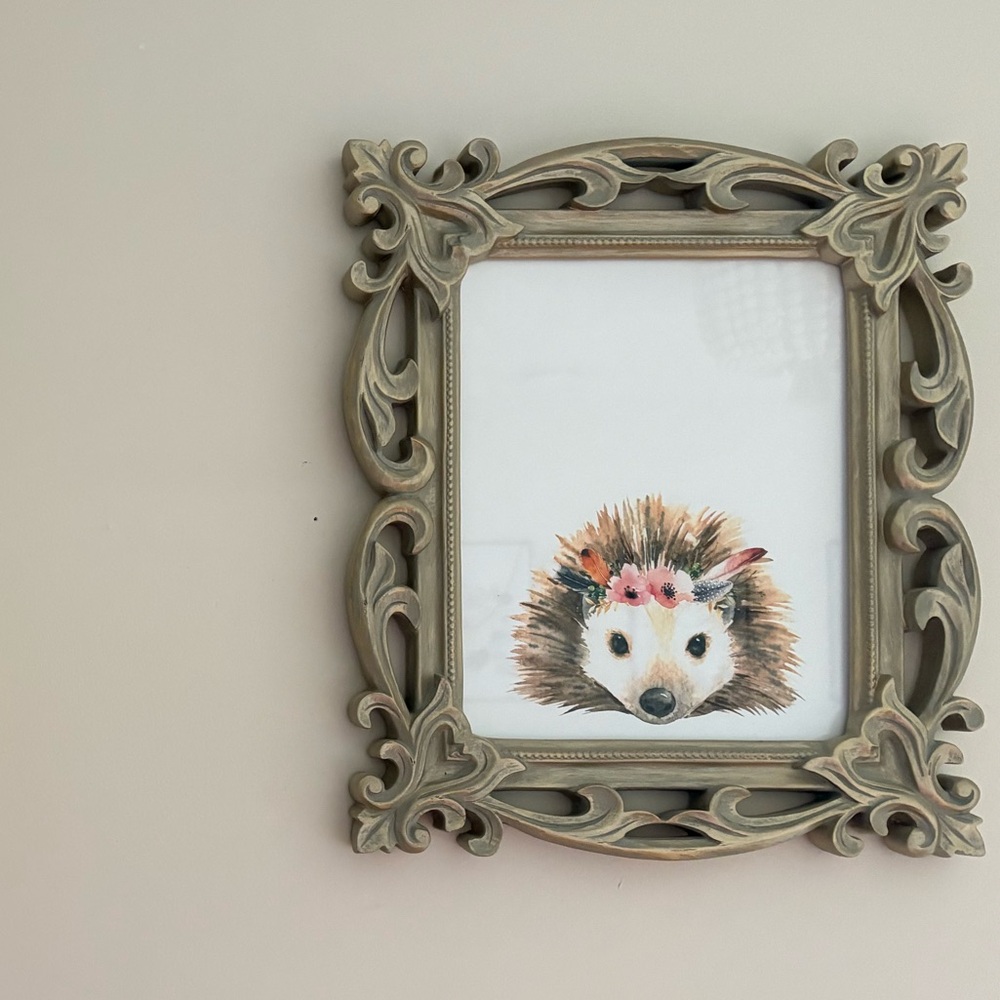 Decorative Hedgehog Art Framed